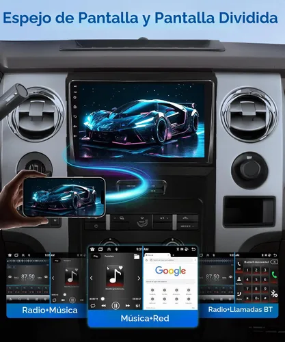 Vista 5 de Radio de coche para Ford F150 F-150 2009-2014 con CarPlay inalámbrico