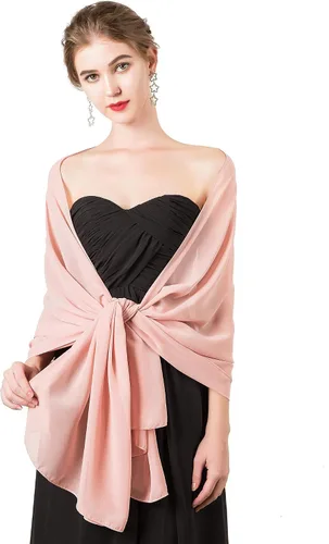 Vista 5 de Chales/mantones de gasa suave para vestidos, accesorios de mujer