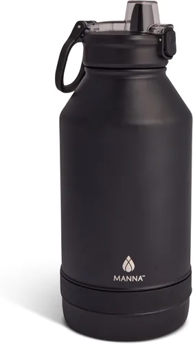 Vista 22 de Manna Botella de acero inoxidable con tapa de bloqueo a presión y boquilla para sorber - 16 onzas - Blazer Powder Coat