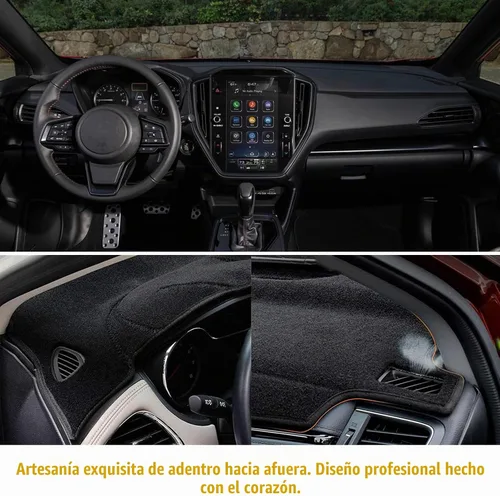 Vista 5 de Tapete antideslizante para tablero de instrumentos compatible con Subaru Impreza 2024 Protector solar (borde negro)