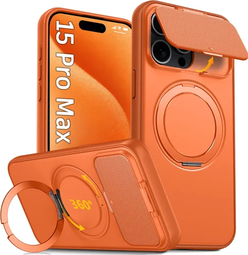 Vista 52 de Oterkin Funda para Google Pixel 10a con soporte magnético de giro de 360° [compatible con MagSafe] [antideslizante] [15 pies] a prueba de golpes
