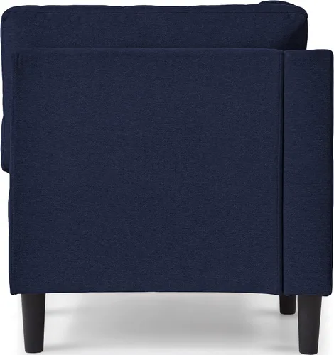 Vista 9 de Anwick Chaise Lounge - Silla reclinable tapizada para interiores, moderna y tapizada para sala de estar, dormitorio, sofá cama (azul marino)