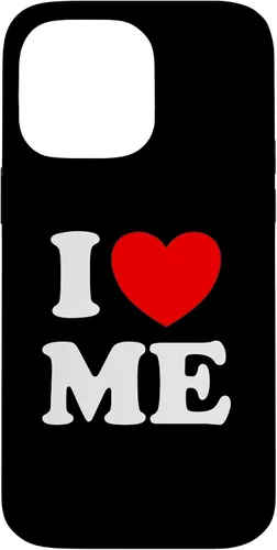 Vista 21 de Carcasa divertida para iPhone 16 I Love Me I Red Heart Me I Love Me Myself And I