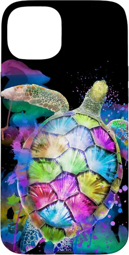 Vista 9 de Rainbow Turtle Design Colorful Turtle Print Sea Turtle Shell Case for iPhone 17