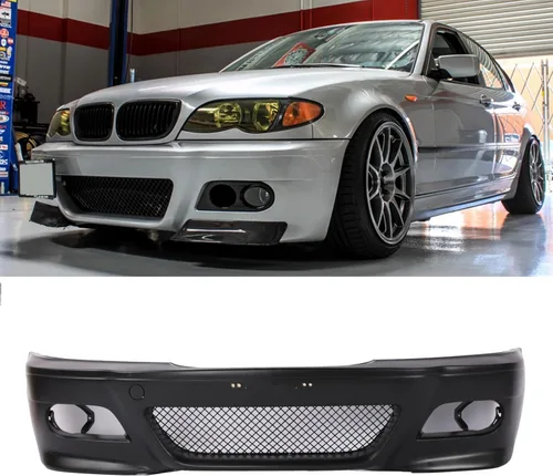 Vista 5 de PENSUN Fundas de parachoques delantero estilo M3 para BMW E46 SEDAN Wagon 1999-2005