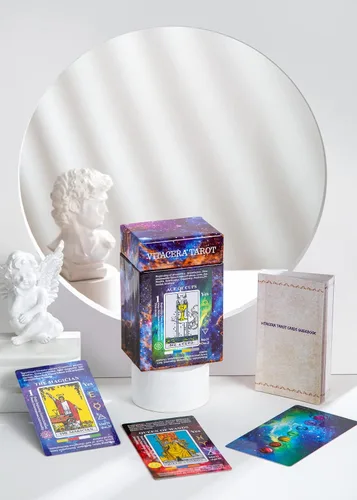 Vista 7 de Vitacera Tarjetas de Tarot para Principiantes, Juego de Cartas con Guía, Palabras Clave, Sí o No, Tiempo, Colores, Tono Musical, Planeta, Zodiaco