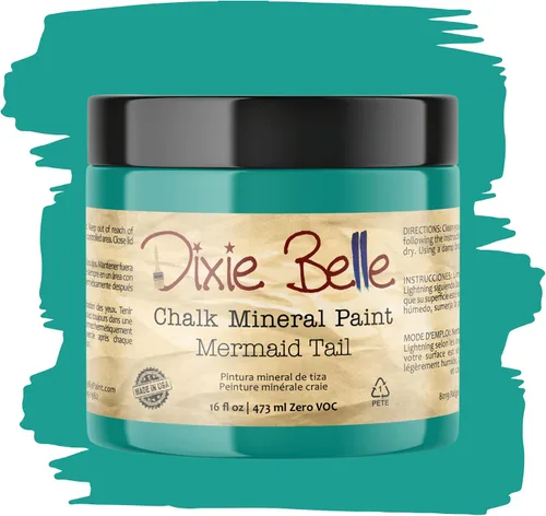 Vista 303 de Pintura para muebles con acabado de tiza Dixie Belle Paint Company - Amatista (4oz) - Pintura mineral de tiza chic púrpura profundo mate