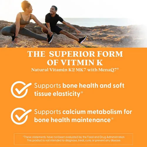 Vista 5 de Doctor's Best Vitamina natural K2 MK-7 con MenaQ7 blanco sin sabor, 60