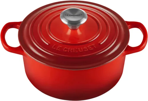 Vista 39 de Le Creuset Horno holandés redondo Signature de hierro fundido esmaltado, 4.5 cuartos de galón., Artichaut