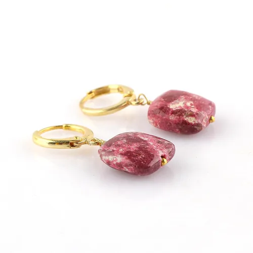 Vista 72 de Aretes de aro de cristal afganita natural Piedras afganas de alto grado Aretes chapados en plata Gota lisa Joyas de piedras preciosas hechas