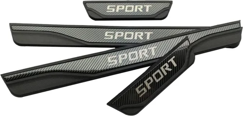 Vista 5 de Protector de rasguños para umbral de puerta de automóvil, compatible con accesorios Volvo XC40 XC60 XC90, placa de entrada de puerta de acero Carbon