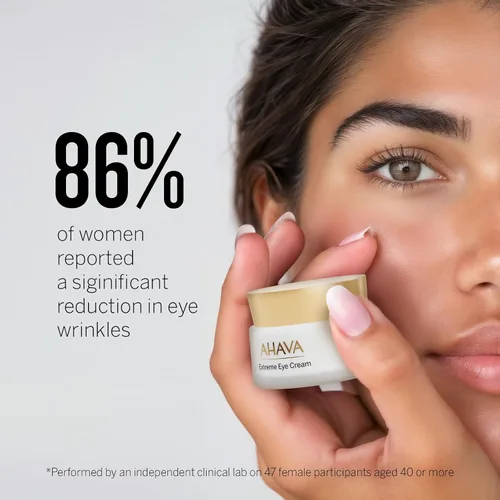 Vista 7 de AHAVA Crema para ojos reafirmante extrema: reafirma, hidrata, suaviza y reduce las arrugas del área de los ojos, enriquecida con complejo extremo