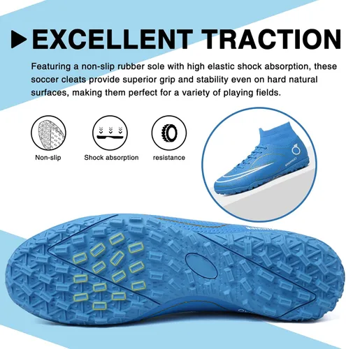 Vista 3 de CBUSTER Zapatos de fútbol para hombre y mujer, zapatos de fútbol AGTF