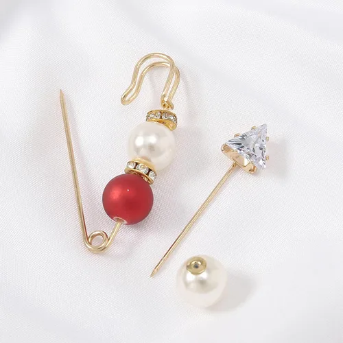 Vista 113 de 4 piezas de clip de anillo de bufanda para mujer, broche de perlas y flores, hebilla de metal para chal, accesorios de decoración para damas y niñas