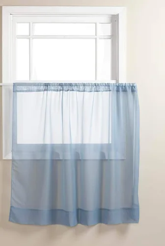 Vista 54 de Stylemaster Elegance Cenefa recta de gasa transparente, 60 x 14 pulgadas, color dorado