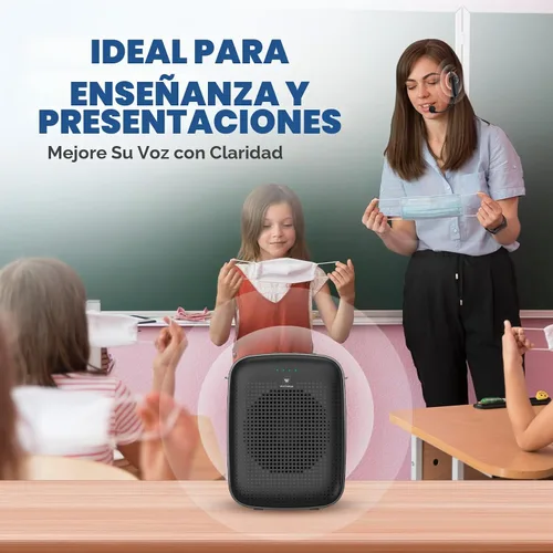 Vista 8 de Amplificador de voz inalámbrico de 15 W con micrófono de auriculares