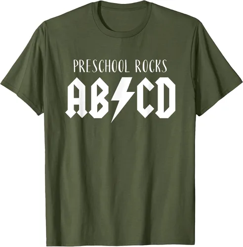 Vista 12 de Preschool Rocks Teacher Back to School ABCD Rock First Day T-Shirt Asphalt Grey