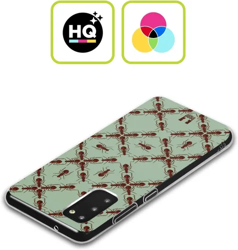 Vista 2 de Head Case Designs Ants Insect Prints Gel Case [Military Grade Protection] Compatible with Samsung Galaxy S21 FE 5G and Compatible with MagSafe