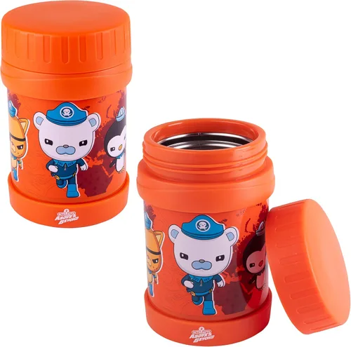 Vista 9 de Octonauts Above & Beyond - Tarro de alimentos de acero inoxidable de 13 onzas para niños, con aislamiento al vacío de doble pared azul, a prueba