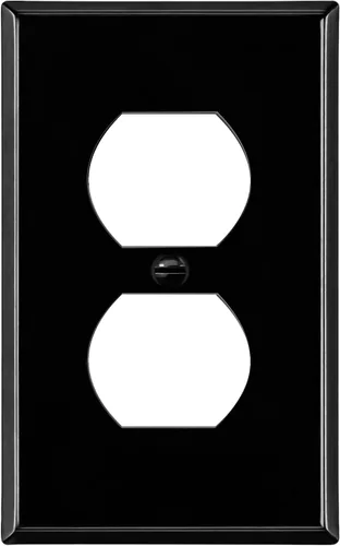 Vista 23 de ENERLITES Placa de pared de metal para receptáculo dúplex, acero inoxidable, tapa de tomacorriente, resistente a la corrosión, tamaño estándar
