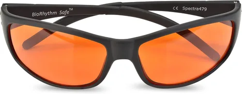 Vista 2 de Anteojos ámbar bloqueo de azul para dormir, BioRhythm Safe(TM), anteojos para la noche, anteojos especiales teñido de naranja para ayudarte a dormir