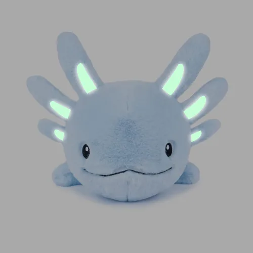 Vista 8 de Niuniu Daddy Animales de peluche con peso de ajolote azul de 24 pulgadas 5 libras para niños, adultos, niñas, niños, juguete de peluche gigante