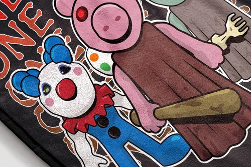 Vista 3 de Jay Franco . Manta Piggy «One of Us» de 117 x 152 cm, ropa de cama para niños, resistente a la decoloración, forro polar súper suave