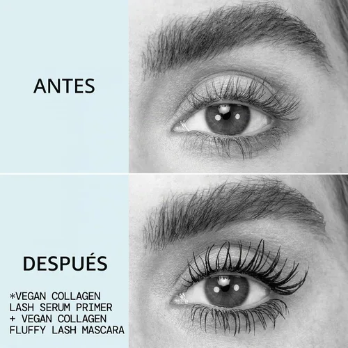 Vista 3 de Suero para pestañas de colágeno vegano Pacifica y máscara transparente primer – Fórmula acondicionadora de vitamina B y E para pestañas más largas
