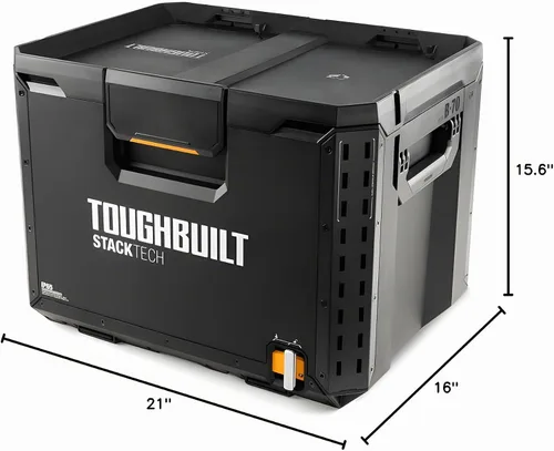 Vista 10 de ToughBuilt StackTech XL Stackable Tool Box with Lock and Removable Tray