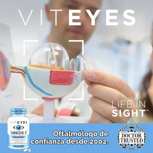 Vista 4 de Viteyes AREDS 2 Soporte macular avanzado con arándano, semilla de uva, luteína FLORAGLO, selenio, vitamina E natural, libre de alérgenos, vitaminas