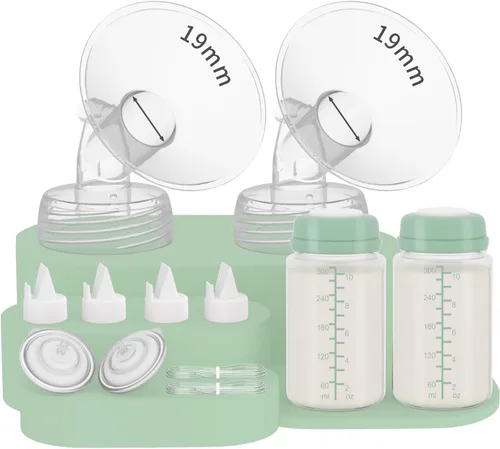 Vista 30 de Juego completo de 2 piezas de repuesto de extractor de leche de 0.472 in con botella de 10 oz compatible con bomba Spectra S1/S2/SG/9plus