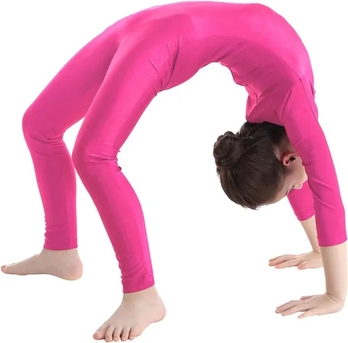 Vista 3 de Shinsto Body de manga larga con cremallera para niños y niñas, overol de gimnasia