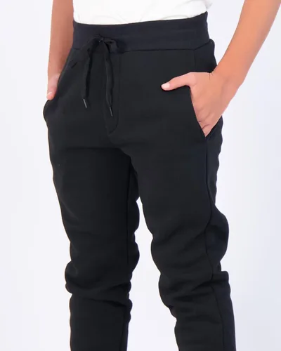 Vista 4 de Real Essentials - Paquete de 3 pantalones deportivos de vellón suave para niños y jóvenes