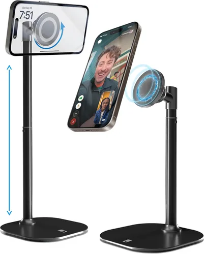 Vista 7 de COOPER MagStand, Soporte Magnético Ajustable para iPhone para Escritorio y Soporte para Teléfono para Grabación de Video, Compatible con MagSafe