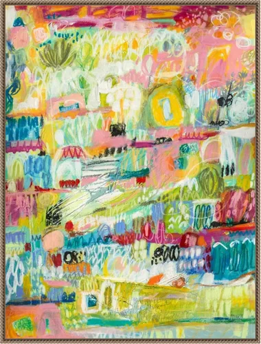 Vista 15 de Amanti Art Karen Fields - Lienzo enmarcado para pared, 24 x 18 pulgadas, jardín bohemio II por Karen Fields, lienzo enmarcado para pared, arte