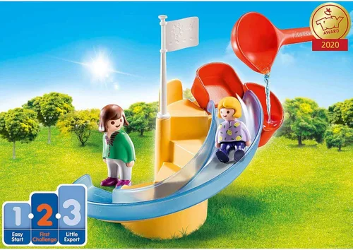 Vista 2 de Playmobil 1.2.3 Tobogán acuático Aqua