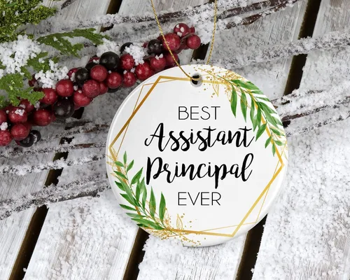 Vista 2 de Adorno de Navidad de asistente principal – Regalo para subdirector – El mejor asistente de director del mundo – Mejor asistente principal jamás