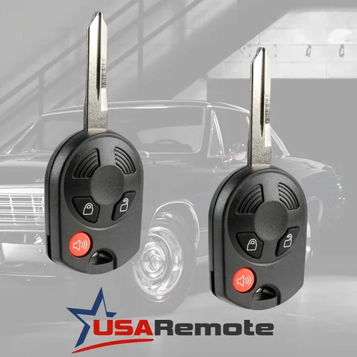 Vista 2 de Llave compatible con Ford Edge Escape Expedition Explorer F150 Flex Ranger Windstar, llavero de entrada sin llave (OUCD6000022), juego de 2 3-BTN X2