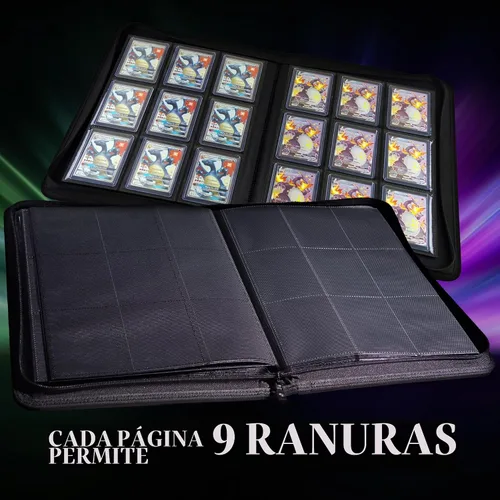Vista 4 de TopDeck 200 TopLoader Binder - Carpeta álbum de 9 bolsillos para tarjetas - Fundas de almacenamiento seguro TCG - Compatible con Yugioh, Magic the