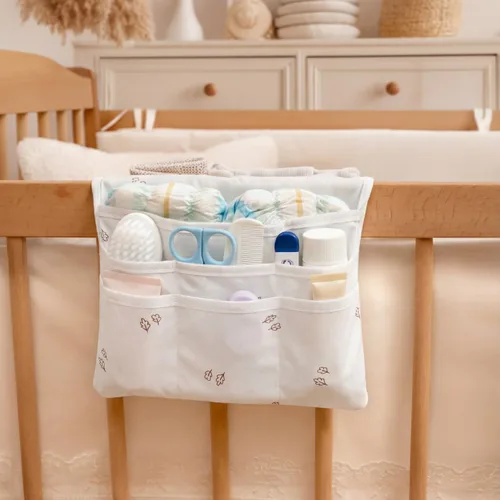 Vista 3 de Organizador de pañales para bebé, compacto y plegable, bolsas organizadoras de viaje para toallitas de pañales y pequeños artículos esenciales