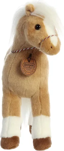 Vista 2 de Aurora Exquisito animal de peluche Breyer Morgan - Detalles realistas - Juego imaginativo - Marrón 13 pulgadas