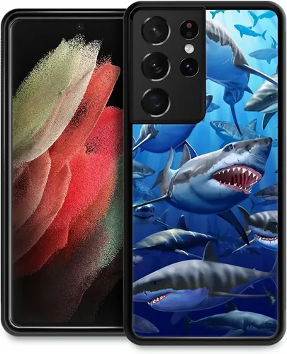 Vista 19 de Funda compatible con Samsung Galaxy S21 Ultra, funda protectora de madera con bandera estadounidense antideslizante y a prueba de golpes
