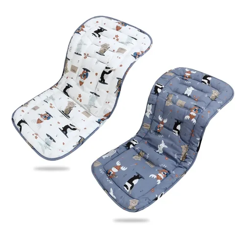 Vista 22 de Cojín para cochecito de bebé, inserto de asiento de automóvil infantil - reversible, universal, transpirable y suave, alfombrilla para cochecito