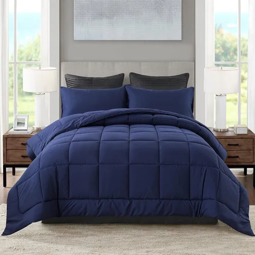 Vista 8 de DOWNCOOL - Juego de edredón de tamaño individual con funda de almohada - Juego de ropa de cama para todas las estaciones de 2 piezas, juego