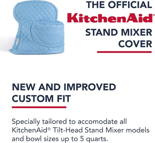 Vista 7 de KITCHENAID Funda ajustable para batidora de pie inclinable con bolsillo de almacenamiento, acolchada 100% algodón, 14.4 x 18 x 10 pulgadas