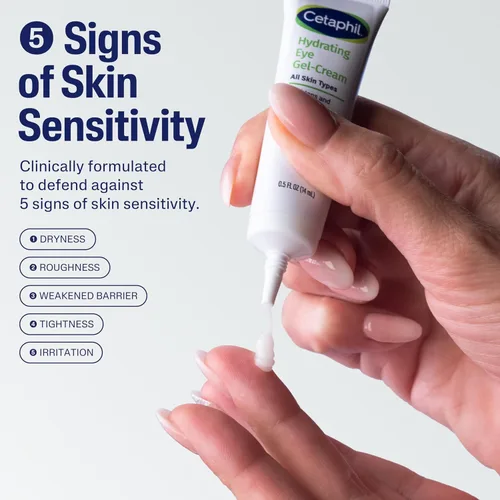 Vista 2 de Cetaphil - Gel hidratante para ojos con ácido hialurónico, 0.5 onzas líquidas, ilumina y suaviza debajo de los ojos, hidratación de 24 horas