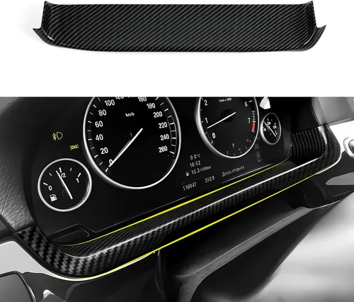 Vista 11 de 2 piezas de calcomanías para rejilla de aire del salpicadero, estilo carbono, de ABS, para ajuste en las rejillas de aire acondicionado, para BMW