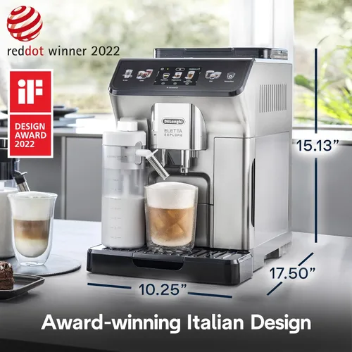 Vista 9 de De'Longhi Eletta Explore Máquina de café expreso con molinillo de café Plateado
