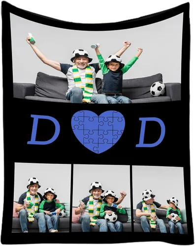 Vista 16 de Manta personalizada con texto en imagen, fotos, regalos para adultos, niños, novia, novio, Navidad, Halloween, día del padre, madre, San Valentín