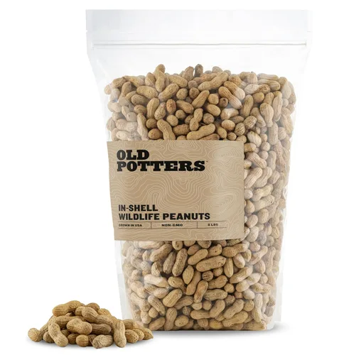 Vista 11 de Old Potters Maníes con Cáscara para Aves, Ardillas y Vida Silvestre. Maníes Crudos con Cáscara No-GMO Crecidos en EE.UU. (con Cáscara, 1.8 kg)